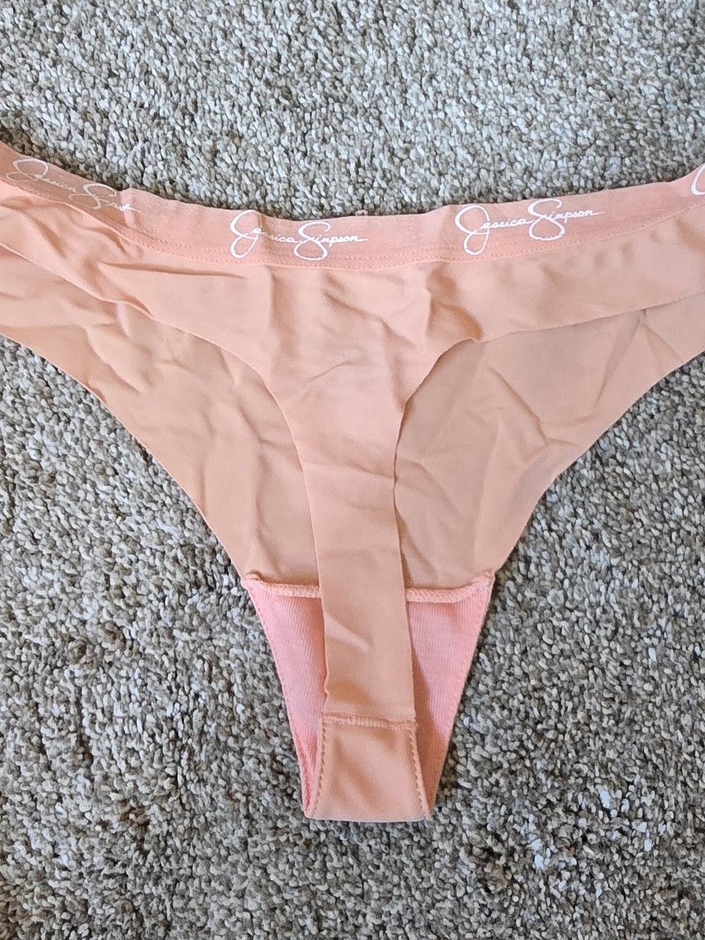 Jessica Simpson Assorted Thong Bottoms - Pink, Peach, Gray - Picture 2 of 10